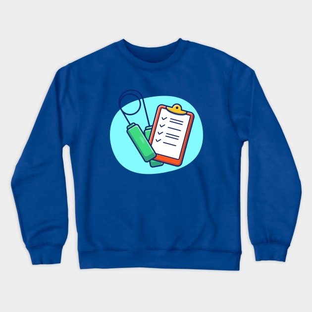 Hand Training And Workout Board Cartoon Crewneck Sweatshirt by Catalyst Labs